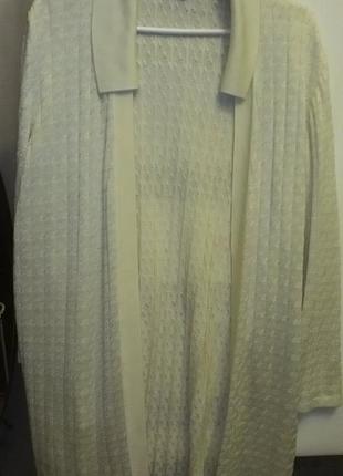 Удлиненный вязаный кардиган