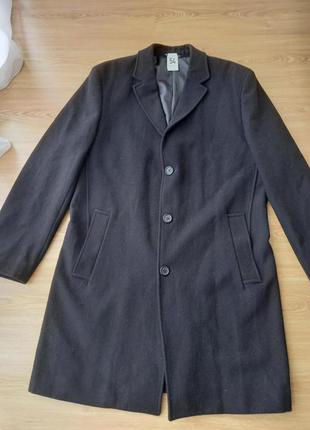 Пальто чоловіче чорне нове шерсть canda р. 543 фото