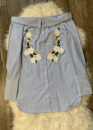 Шикарна сорочка зі спущеними рукавами