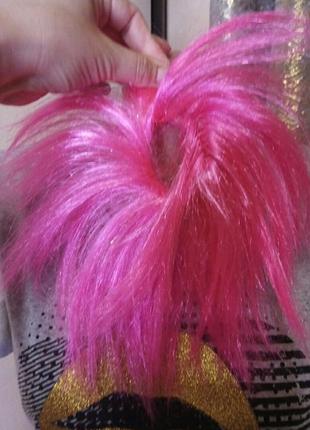 Парик розовая резинка