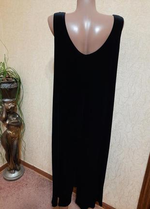 Нарядное велюровое платье с украшением  батал миди8 фото