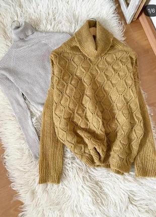 Горчичный свитер (италия)2 фото