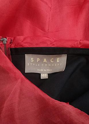 Space style concept, платье шелк короткое красное, made in italy3 фото