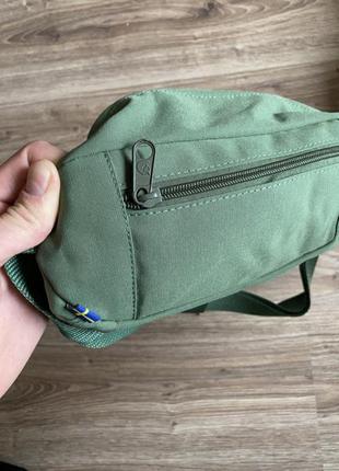 Бананка fjallraven kanken, топ якість, сумка на пояс, поясна сумка, спортивна, не намокає, зелений, зелений, хакі, хаккі, фялравен, канкен6 фото