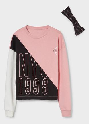 Стильный свитшот для девочки подростка c&a германия размер 146-152, 158-164