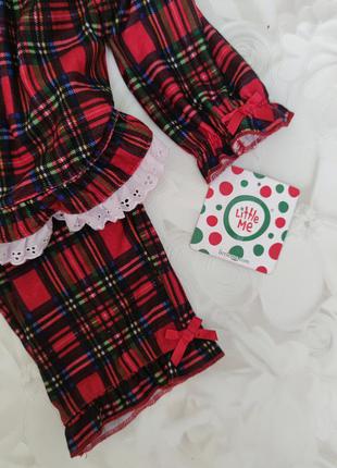Little me / пижама шотландка сша для девочки