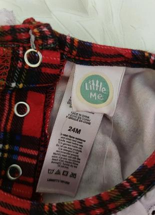 Little me / пижама шотландка сша для девочки