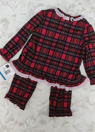 Little me / пижама шотландка сша для девочки