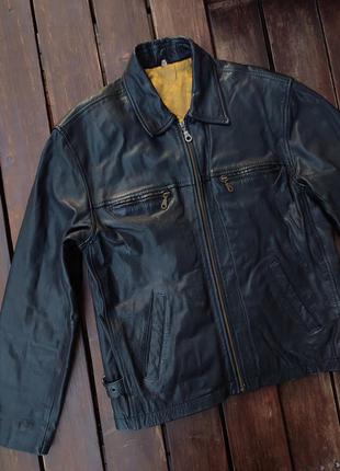 Эксклюзивная винтажная куртка 90х годов cafe racer кафе рейсер натуральная кожа стильная байкерская1 фото