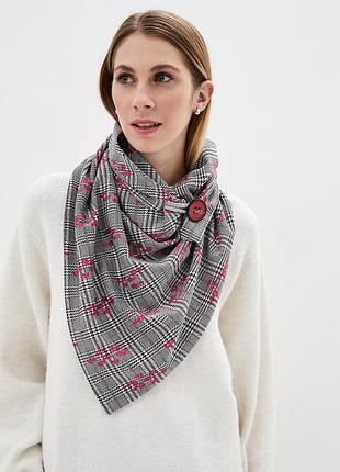 Шарф-бактус "эдинбург", большой женский шарф, подарок женщине