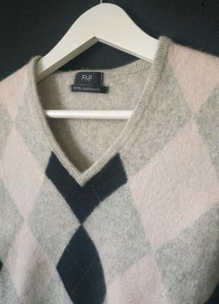 Кашемировый свитер f&f в ромбик кофта ромбы3 фото