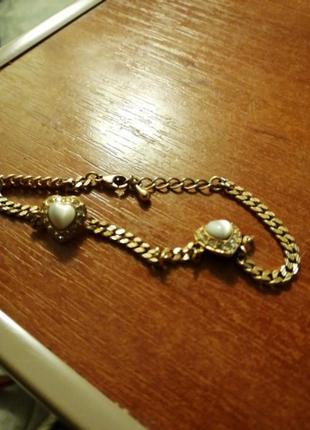 Браслет 2 сердца