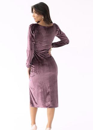 Ошатне велюрову сукню з розпіркою2 фото