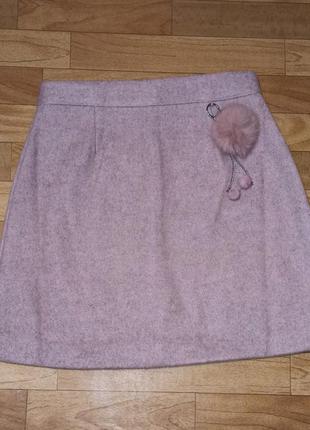 Женская кашемировая зимняя юбка хс,с,м5 фото