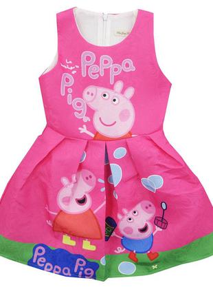 Мультяшное розовое платье с пеппой peppa pig.2 фото