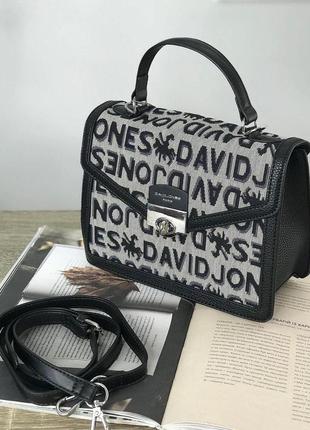 Сумка тоут шопер классическая стеганная cross body кросс боди david jones 66059 фото