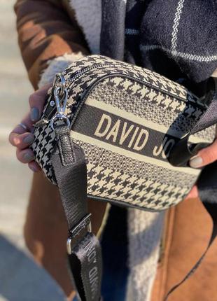 Сумка тоут шопер классическая стеганная cross body кросс боди david jones 66057 фото