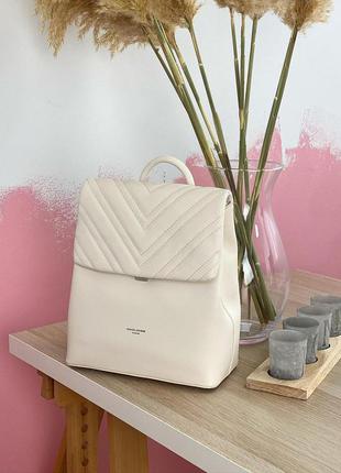 Рюкзак женский городской черный, беж, голубой david jones 6250-2