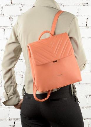 Рюкзак женский городской черный, беж, голубой david jones 6250-2