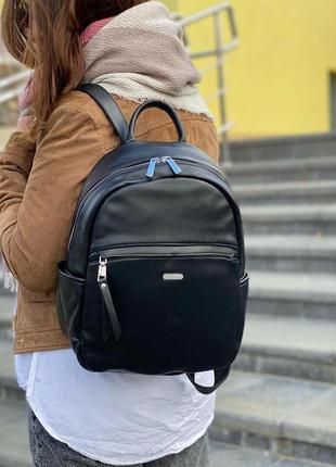 Стильный рюкзак женский школьный городской мини маленький как david jones7 фото