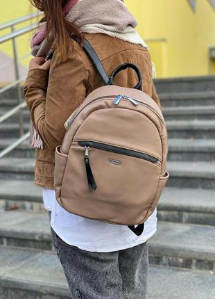Стильный рюкзак женский школьный городской мини маленький как david jones1 фото