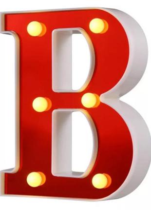 Объемная буква в led маленькая 16 на 14 см красный