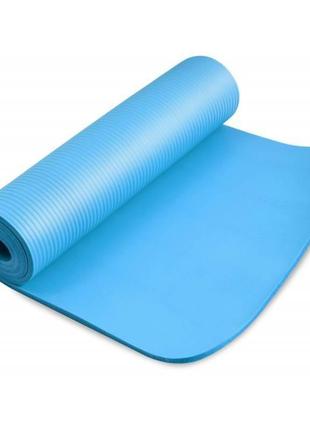 Килимок для йоги та фітнесу power system ps-4017 fitness-yoga mat blue2 фото