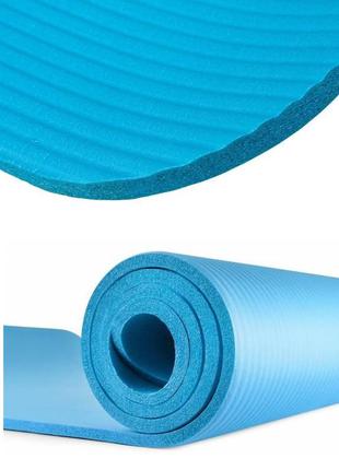 Килимок для йоги та фітнесу power system ps-4017 fitness-yoga mat blue4 фото