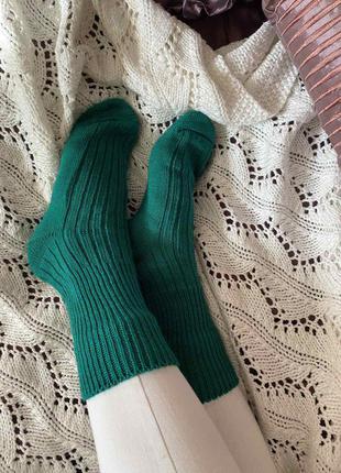 Шкарпетки теплі рубчик носки тёплые модные