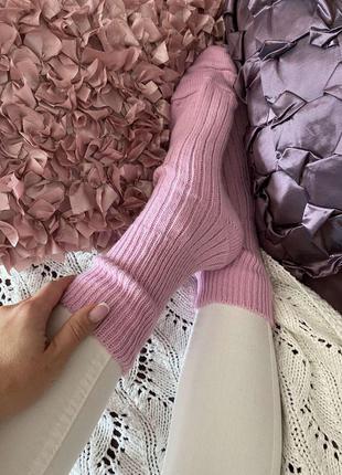 Шкарпетки теплі рубчик носки тёплые модные стильные