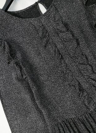Вискозное платье с рюшами на плечах от h&m4 фото