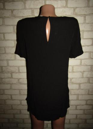 Черная удлиненная блуза р-р s-36 h&m3 фото
