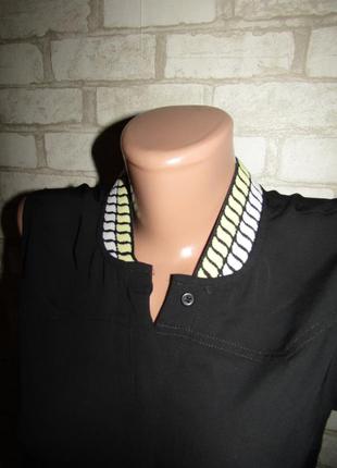 Черная рубашка блуза р-р s eksept4 фото