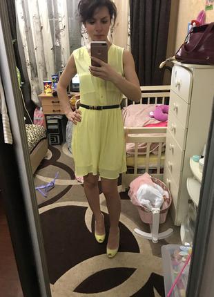 Платье лимонное h&m2 фото