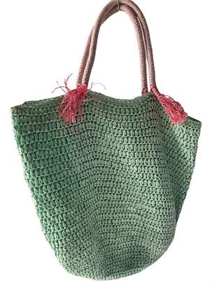 Пляжная плетёная сумка accessoires swim and tonic2 фото