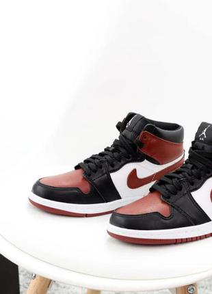 Мужские кроссовки nike air jordan 1 retro high (деми, зима, внутри мех)2 фото