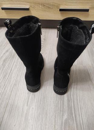 Зимові замшеві чоботи для дівчинки 2