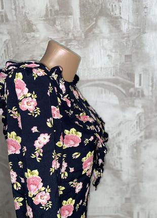 Міні сукня в квітковий принт,волани(026)4 фото
