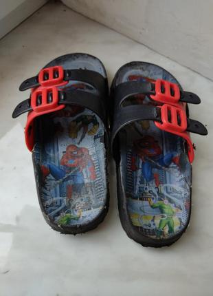 Шлепки, тапки, шлепанцы spider man человек паук2 фото