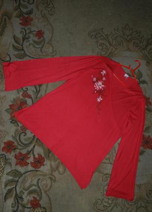 Натуральная,трикотажная-стрейч,качественная блузка-туника,большого размера,швеция6 фото