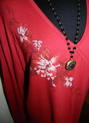 Натуральная,трикотажная-стрейч,качественная блузка-туника,большого размера,швеция4 фото
