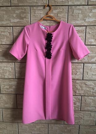 Сукня плаття жабо бісер бісер рожеве плаття