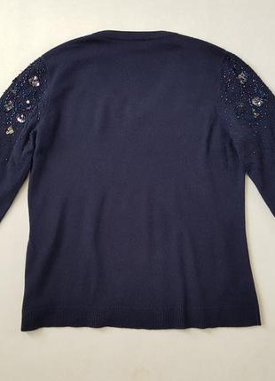 Изысканный свитер шерсть с кашемиром премиум бренд elegance, франция3 фото