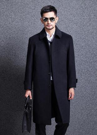 Шикарное мужское пальто из натуральной шерсти и кашемира   №2gb
