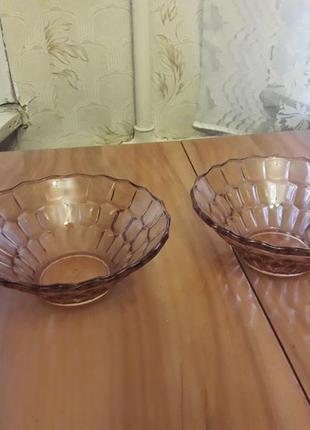 Винтажная ваза коричневое стекло ссср конфетница миска пиала салатник1 фото