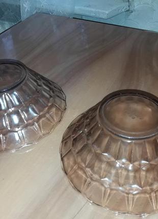 Винтажная ваза коричневое стекло ссср конфетница миска пиала салатник4 фото