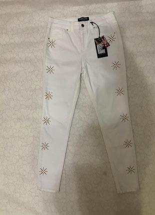 Guess marciano новые белый джинсы с высокой посадкой3 фото