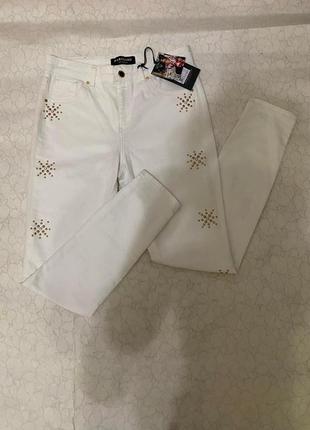 Guess marciano новые белый джинсы с высокой посадкой4 фото
