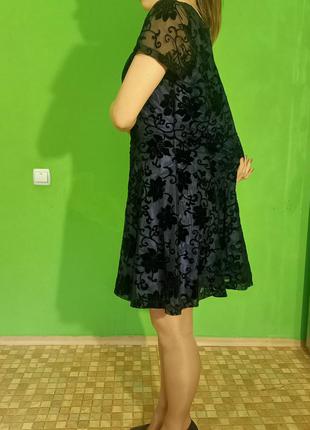 Сукня з бархатними квітами4 фото