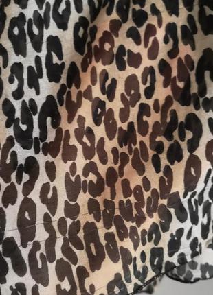 Палантин шарф анималистический принт леопарда2 фото